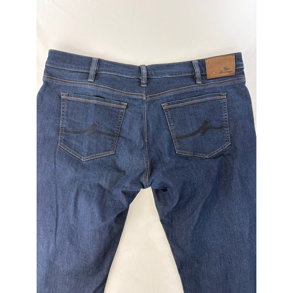 34 Heritage Jeans‎ Mens 40x31 Courage Mid-Rise Straight Stretch Denim Blue - Picture 5 of 9